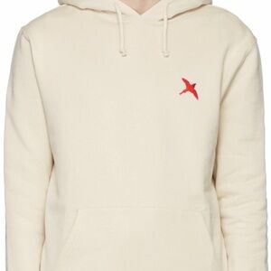 Axel Arigato Cream Hoodie with Red Bird Logo